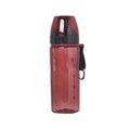 Chinese style sports water cup with tea compartment in blue, red, black, and grey colour options