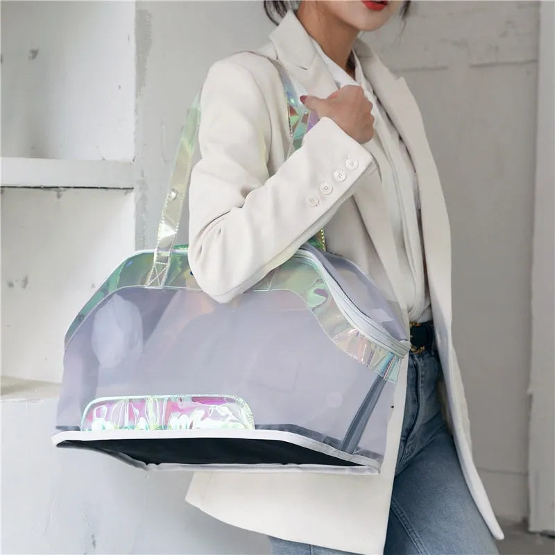MOORPET leather cat carry bag in Milan White colour showing 25 litre capacity.