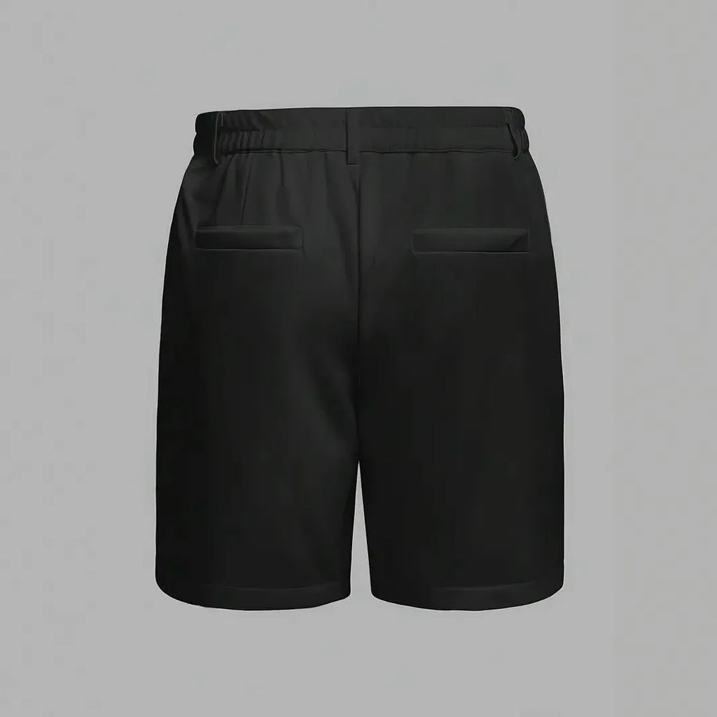 Men's cotton blend casual sports shorts in solid colours with straight-leg Korean style design