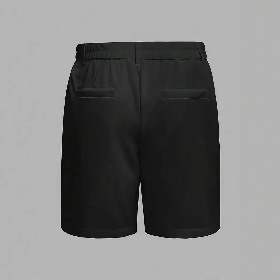 Men's cotton blend casual sports shorts in solid colours with straight-leg Korean style design
