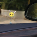 Swing Spring Bee car dashboard decoration showing cartoon bee design on fur ball material