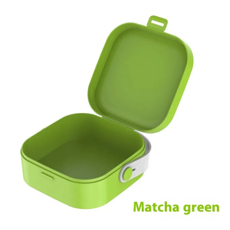 Medium polypropylene storage organiser box with lid for cables and headphones in solid colour options.