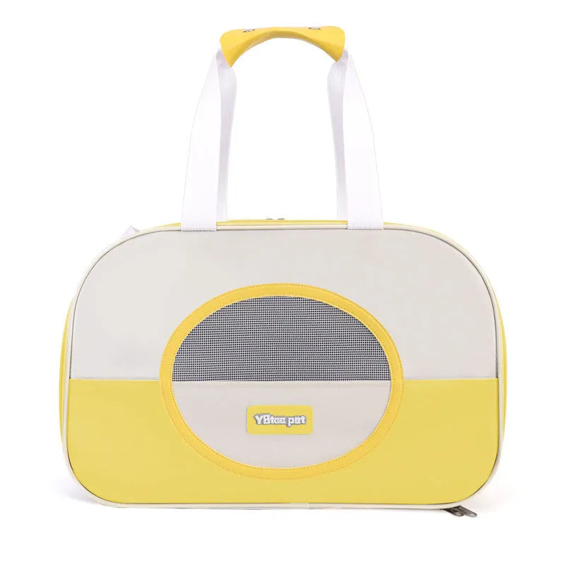 Foldable cat school backpack in Oxford cloth with contrast colour pattern and breathable design