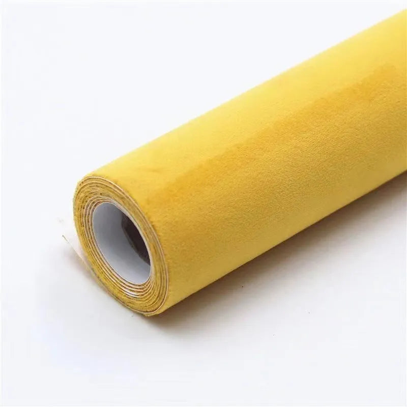 Self-adhesive leather suede sheet showing texture and colour options for DIY projects