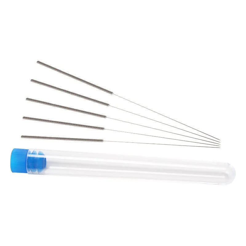 Ten metal cleaning needles for MK8 and E3D 3D printer nozzles in selected diameter size