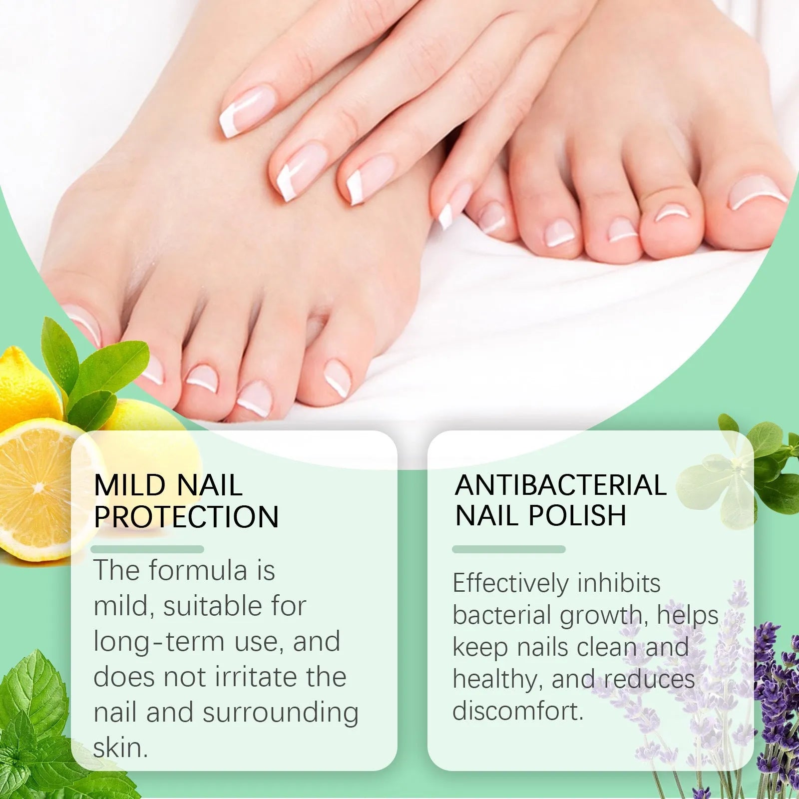 30ml bottle of daily nail cleaning solution with applicator brush for gentle nail maintenance