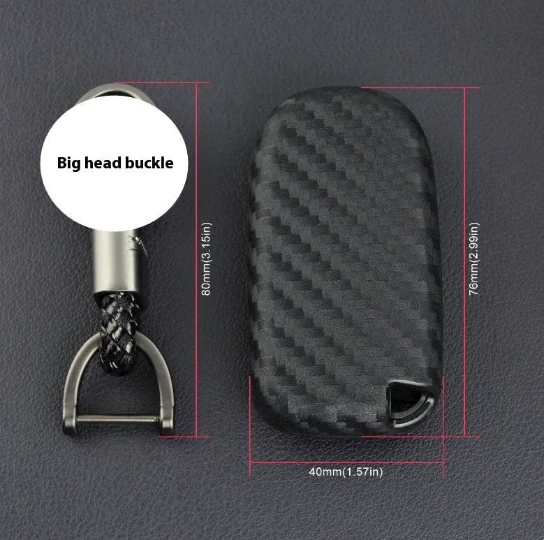 Silicone protective case for Dodge Chrysler Fiat car remote keys with carbon fibre design