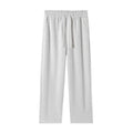 High-waisted casual straight-leg cotton sweatpants in loose fit, available in multiple colours