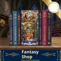 Three-dimensional hand-assembled wooden book stand desktop decoration in Fantasy Store colour