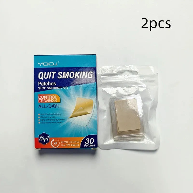 30 plant extract nicotine patches in box for smoking cessation