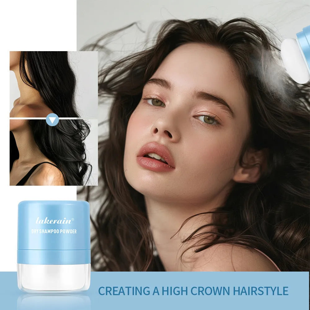 5g hair dry cleaning booster powder with sponge applicator and headband mirror in disposable format