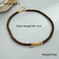 Women's stainless steel necklace with geometric leopard pendant on adjustable 41-50cm chain
