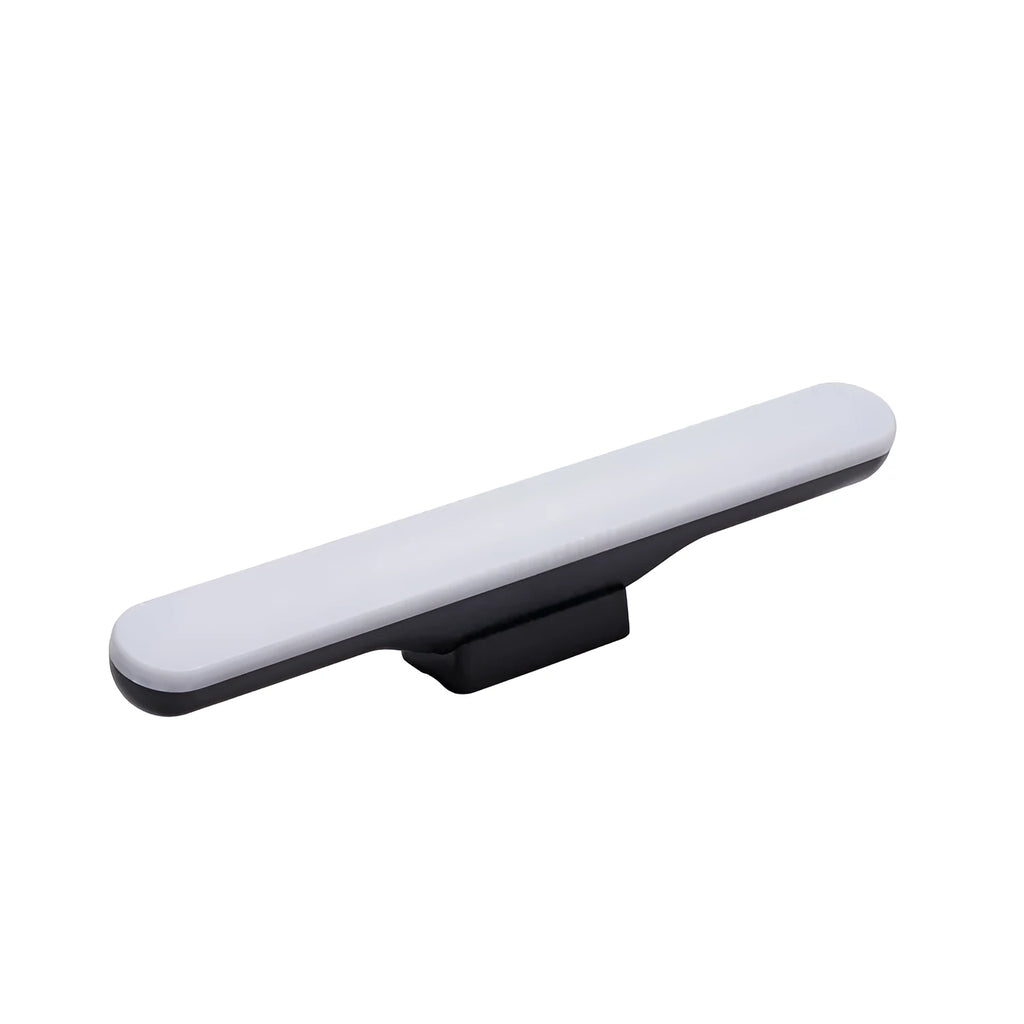 Modern plastic desk lamp with touch controls and adjustable LED lighting for workspace illumination