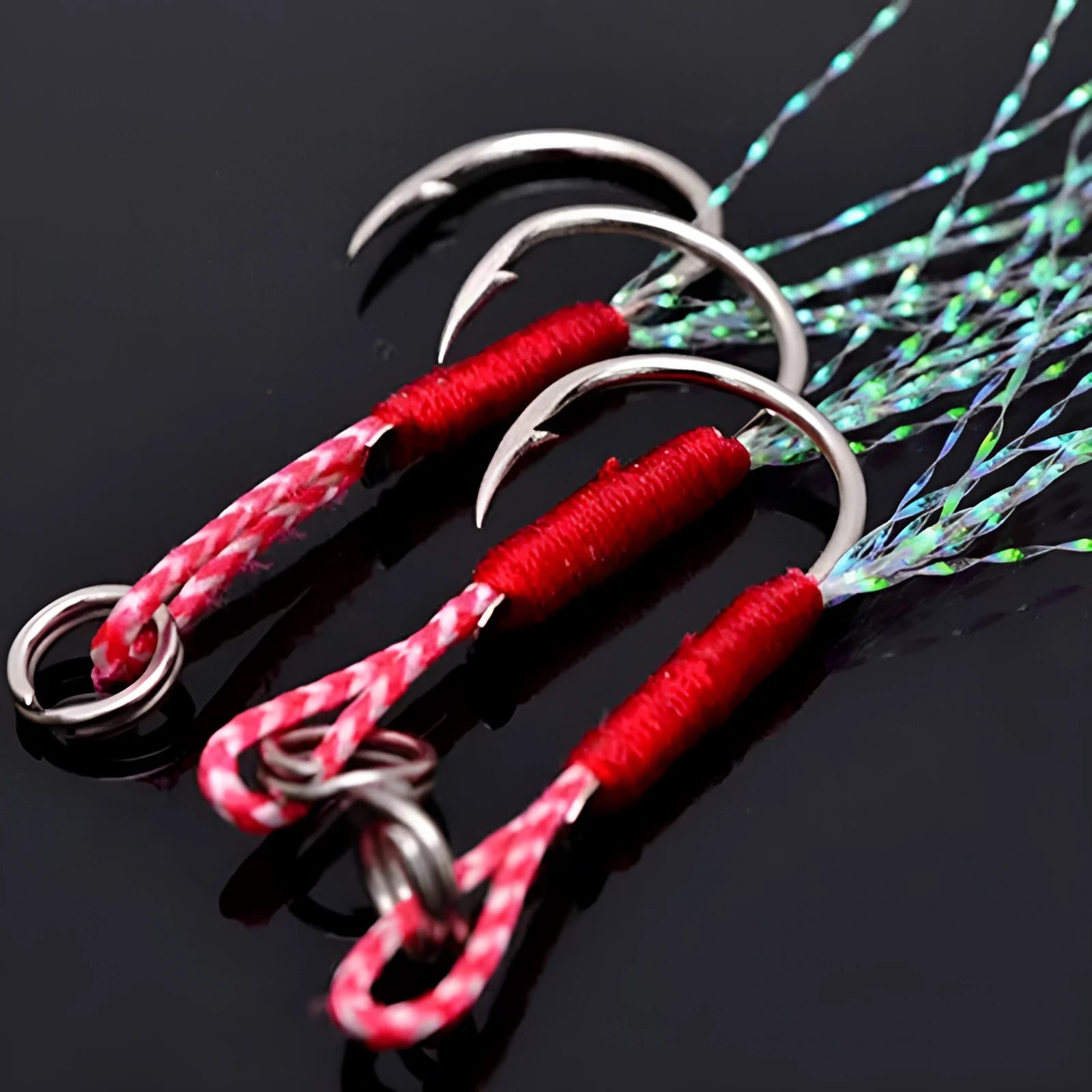 Bright wire iron plate single fishhook for sea fishing, shown in sizes No. 9 through No. 14.