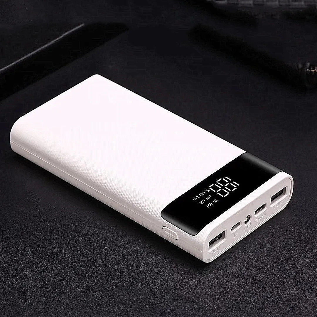 Digital display power bank DIY kit components with plastic shell and circuit board