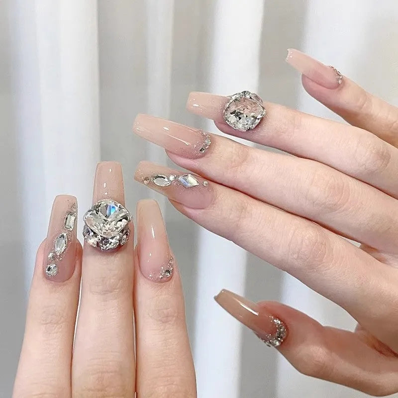 Rock Sugar Nail Crystal Stacked Diamond Nail Art Accessories Square Solid Colour Cat Eye Shiny Ice Transparent Rhinestone Nail Drill for Salon Home Use Princess Series Style X1258 X1260 X1263 X1267 X1269 X842 X848 X850 X857 X860