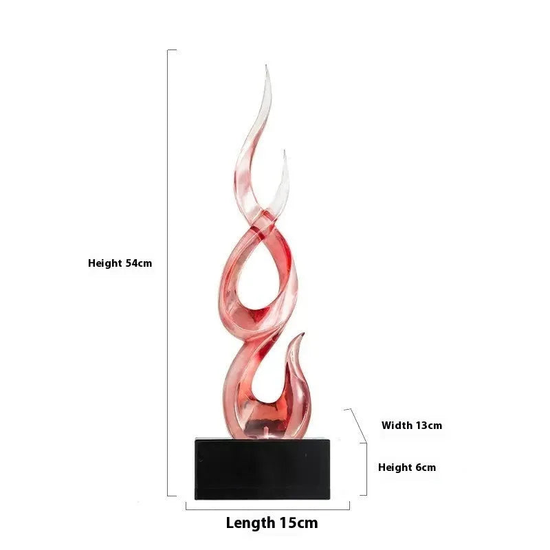 Resin high-rise festival ornament in modern minimalist style with metallic finish