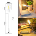 A folding USB rechargeable night light with a glowing tungsten filament S14 LED bulb.