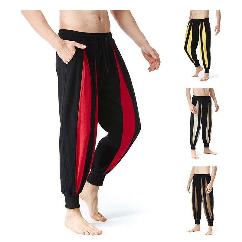 Men's straight-cut casual trousers in four colours with Asian sizing from S to 3XL