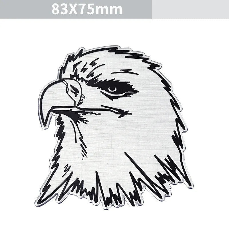 Aluminium car body sticker with animal design for vehicle personalisation