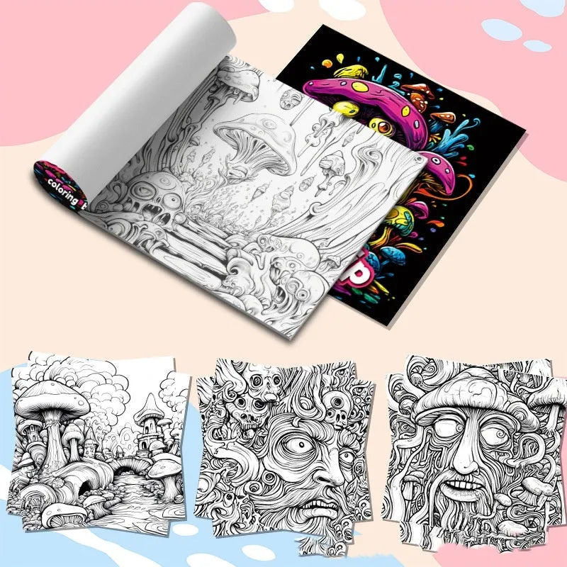 A4 Creative Painting Book with Acid Tour yellow cover, 200mm long.