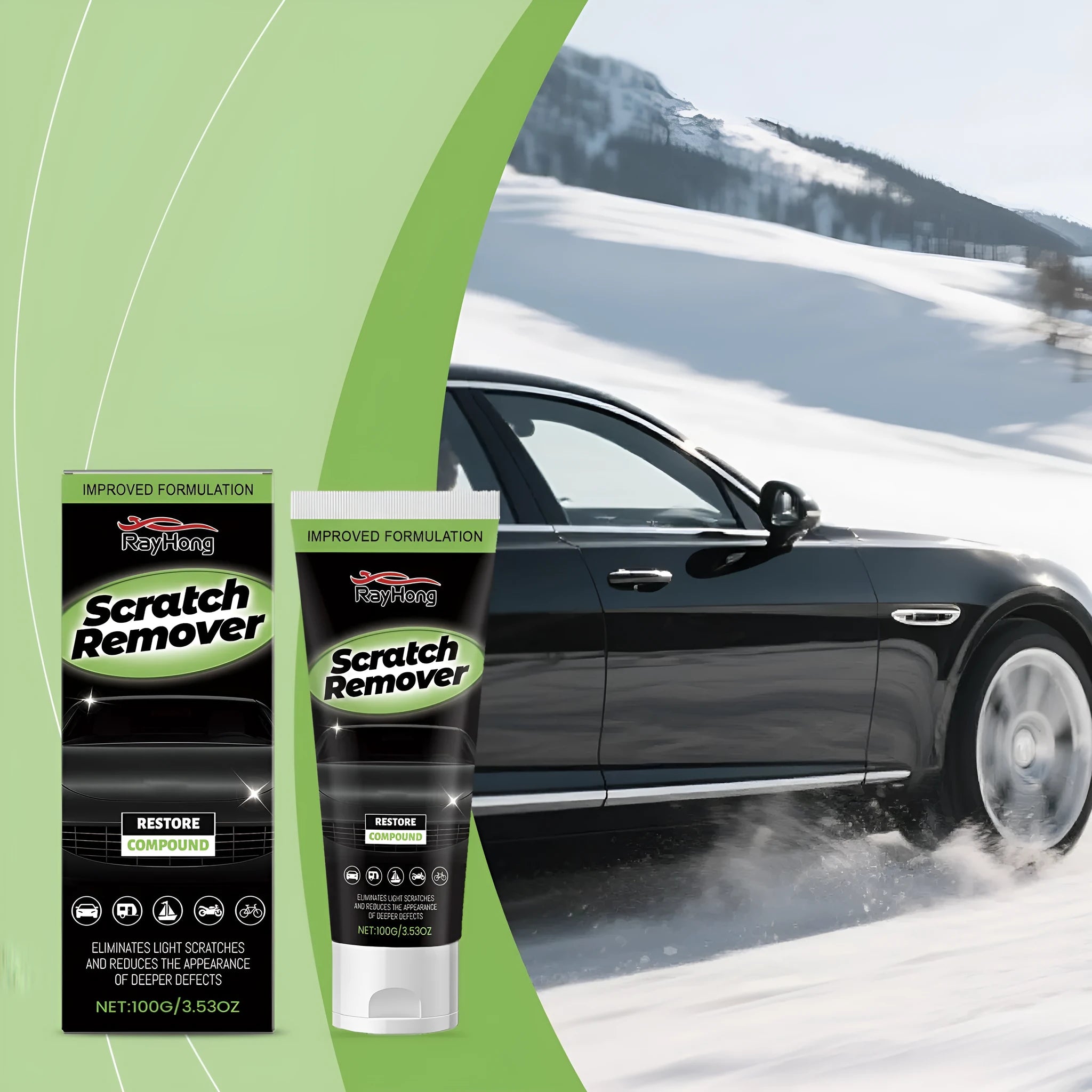 100g tube of car paint scratch recovery cream for automotive surface scratch removal