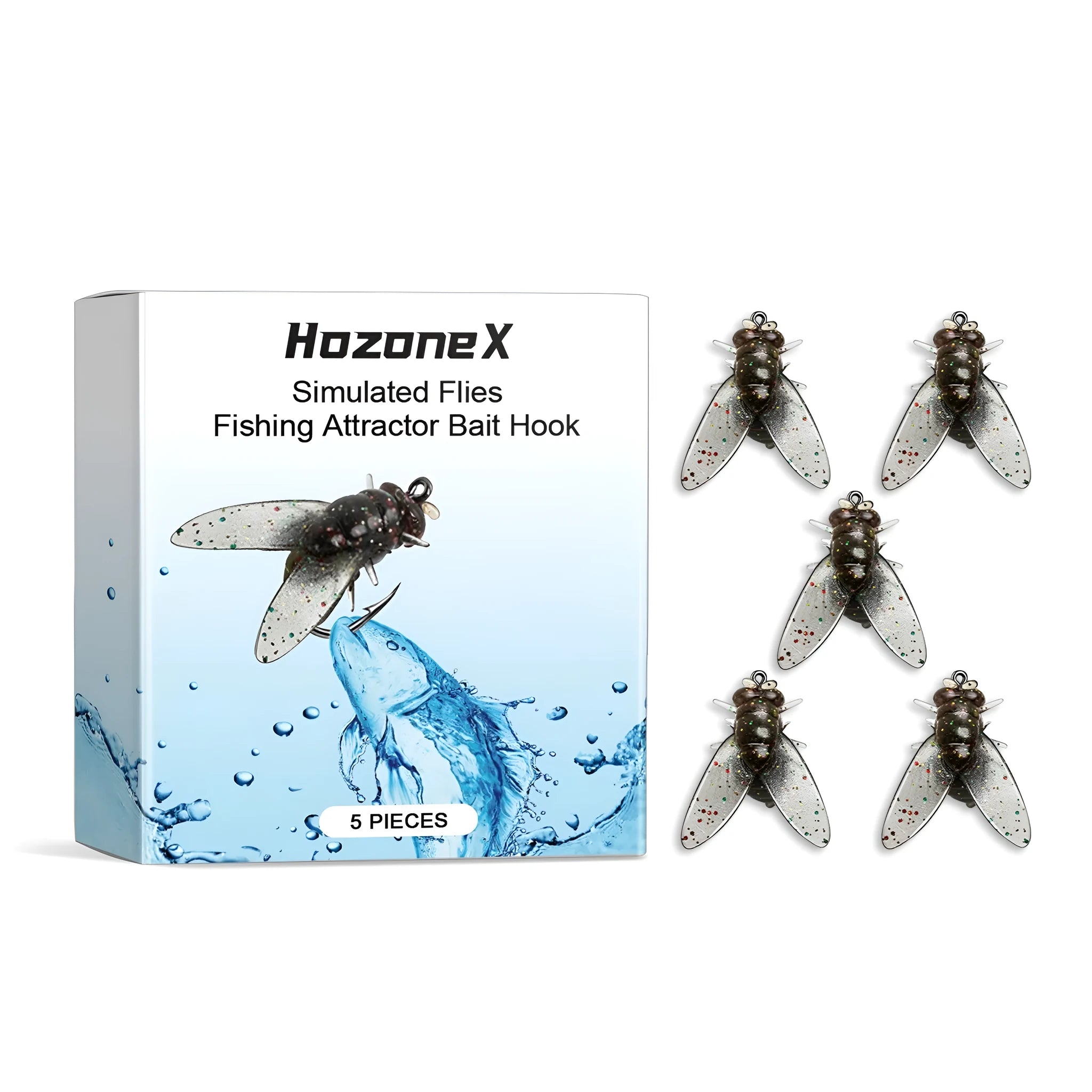 1.5cm biomimetic insect soft fishing lure with integrated hook, five-piece TPR silicone set