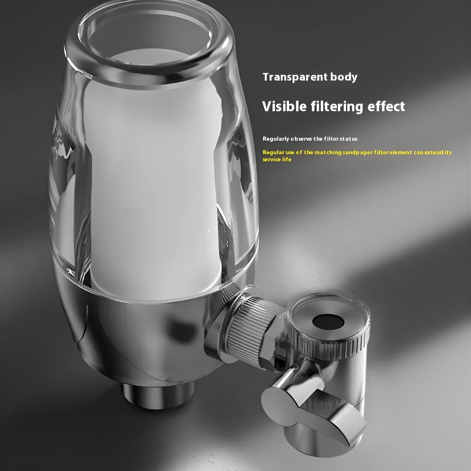 Ceramic water filter element for faucet-mounted purification system