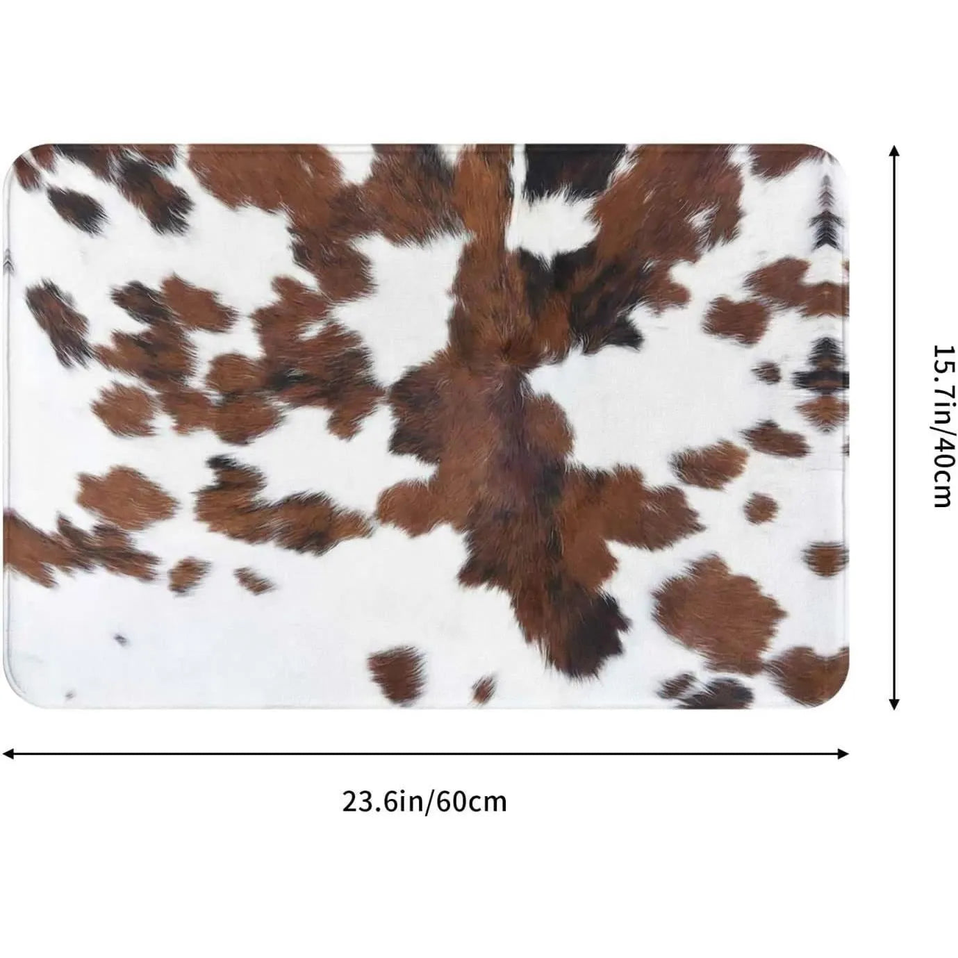 Personalised flannel floor mat in a choice of coastal starfish, cherry, or cow print designs on polyester fabric.