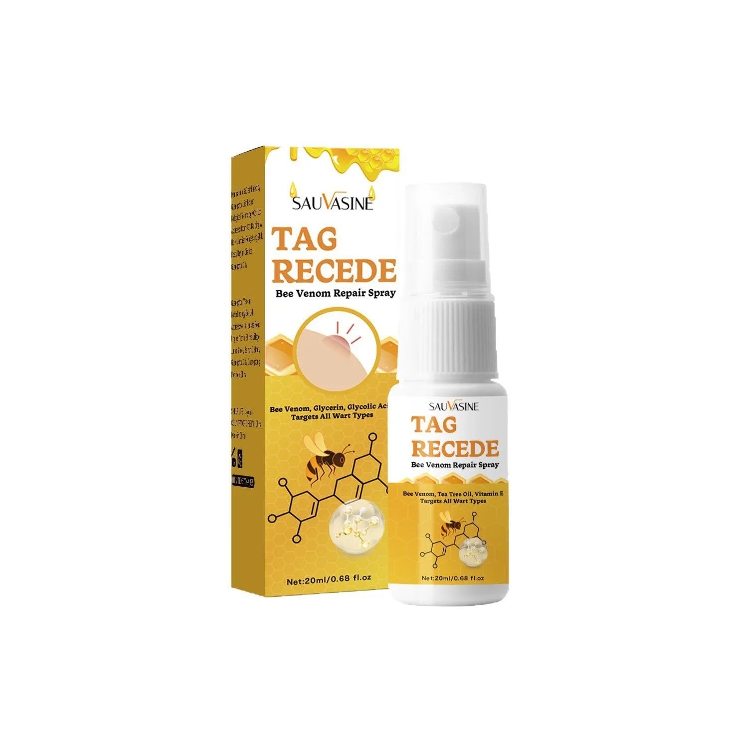 20ml bee wart removal spray bottle for skin moles and tags