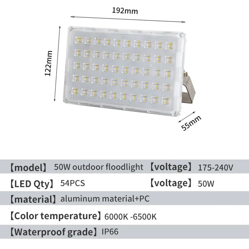 LED floodlight outdoor waterproof ultra bright for industrial workshop or courtyard