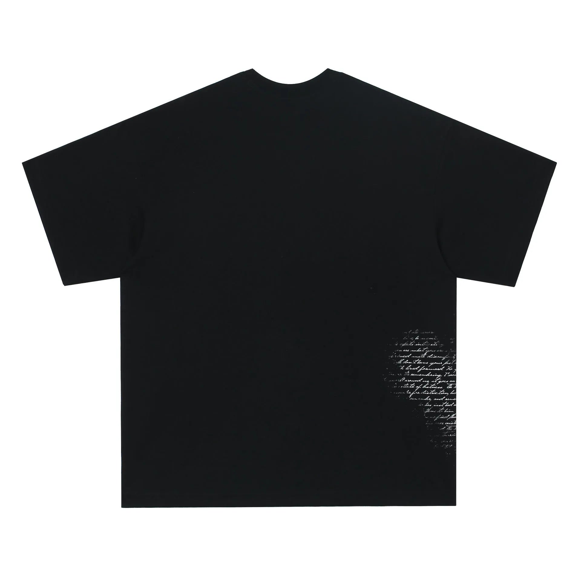 Short sleeve cotton T-shirt with retro hip hop letter print in black or white
