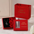 Korean style soap rose gift set with six flowers in presentation box