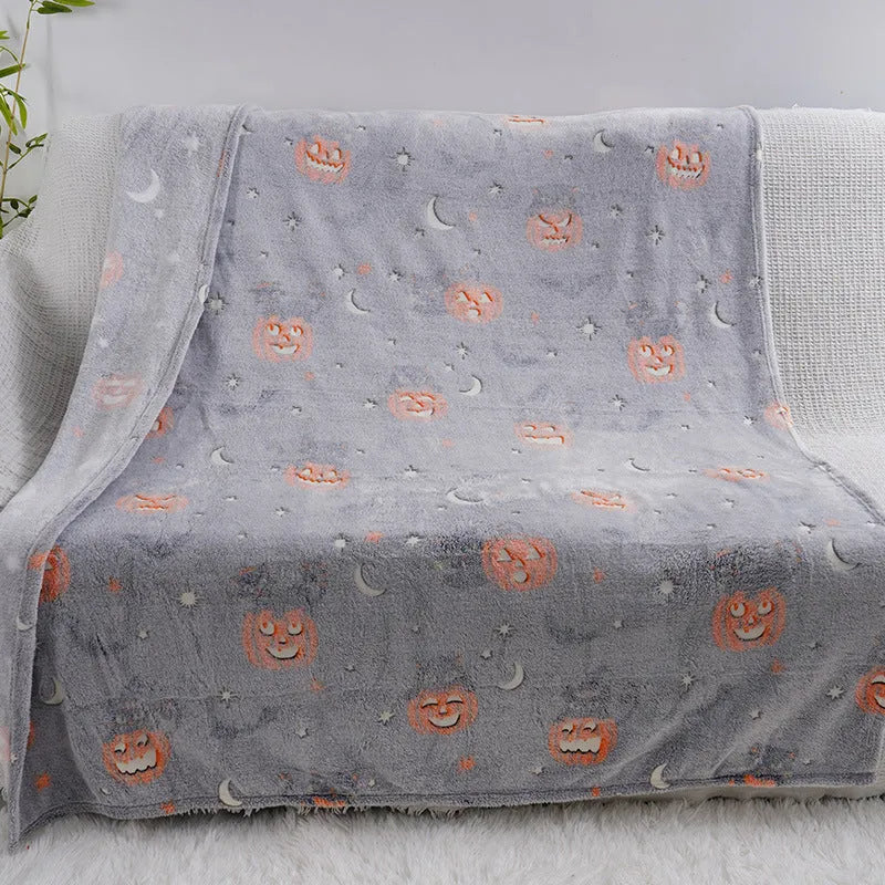 Cartoon pattern flannel blanket for child air conditioner coverage in two size options