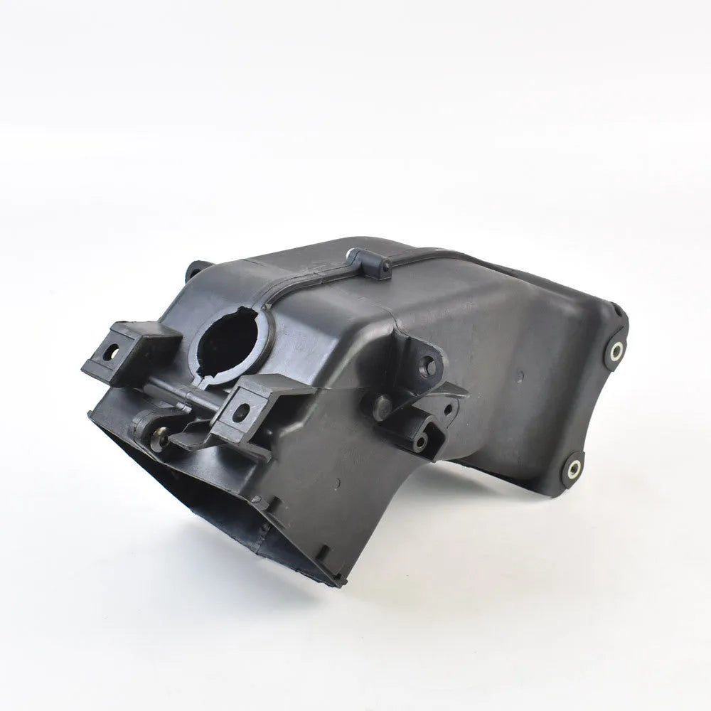 Black motorcycle ventilation intake pipe for Yamaha models showing size.