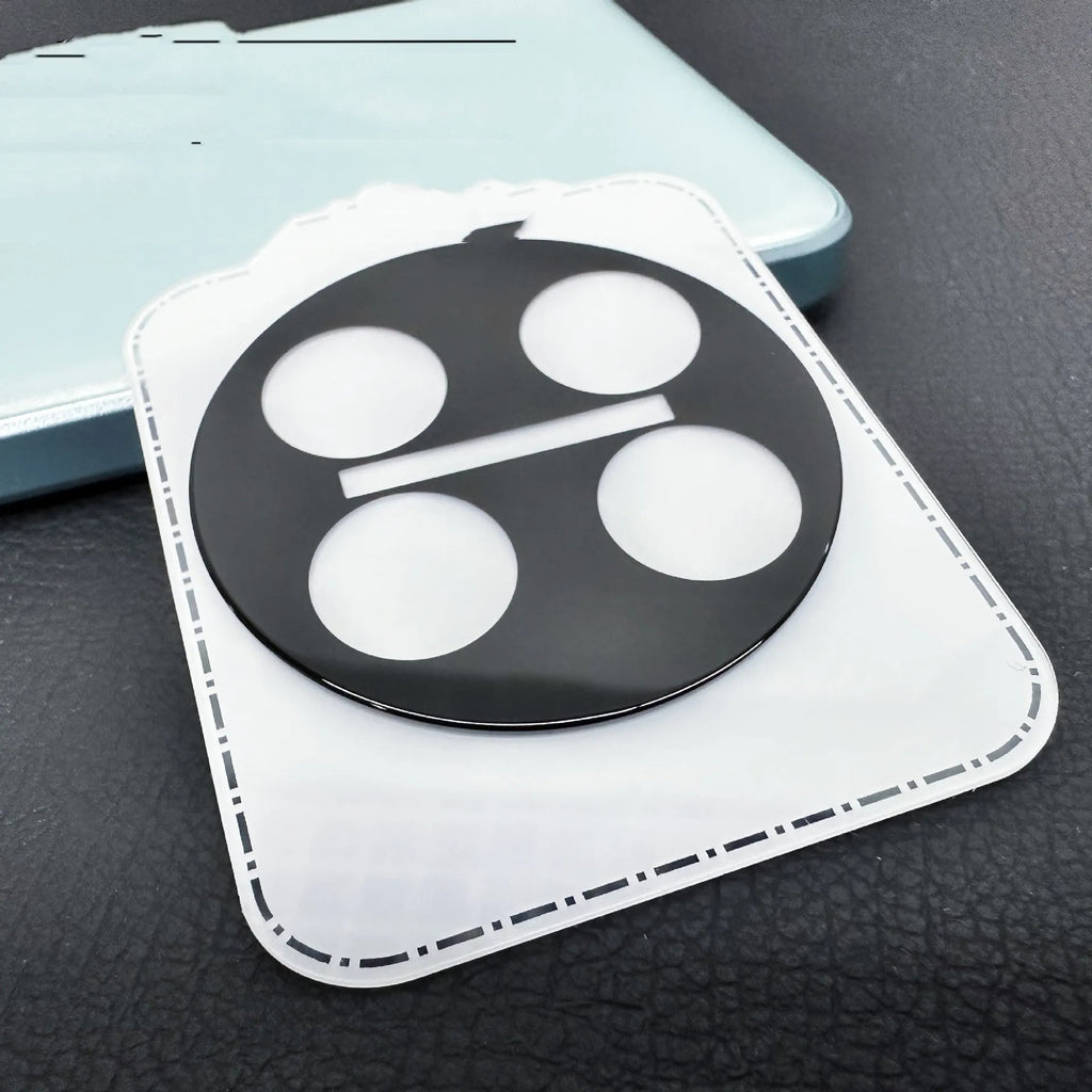 Tempered glass lens protector for OnePlus 12, 11, and Find N3 smartphones with black ring design