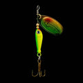 Metal rotating sequins hand-cranking composite simulation lure in blue colour with fishhook 9g 7cm
