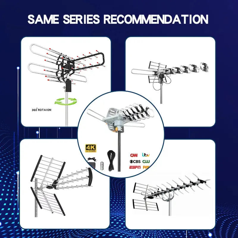 GR-1002 model rotatable outdoor digital television antenna for high-gain UHF reception.