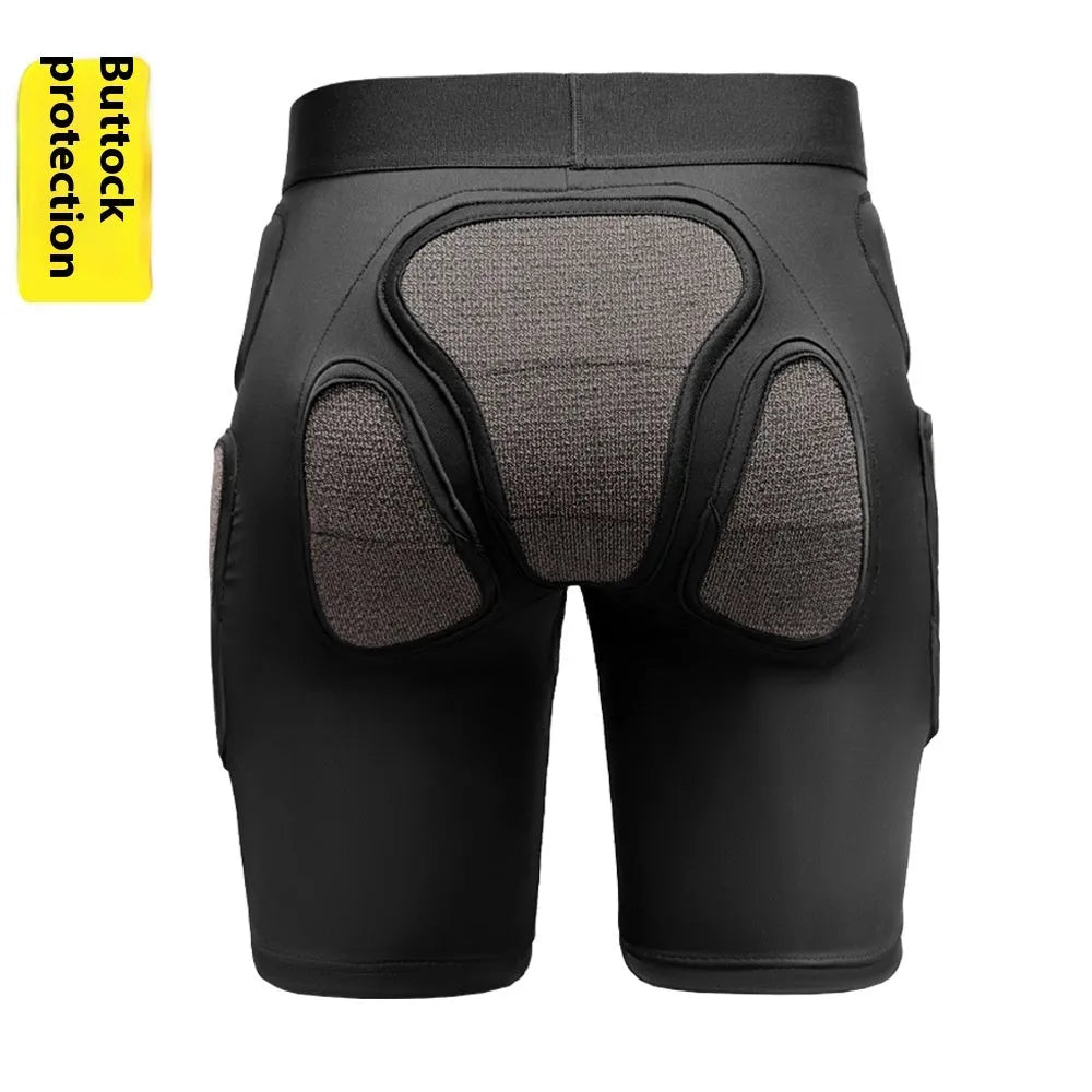 X-ray diffraction skiing hip pad and knee pad set for anti-fall protection in snow sports and cycling.