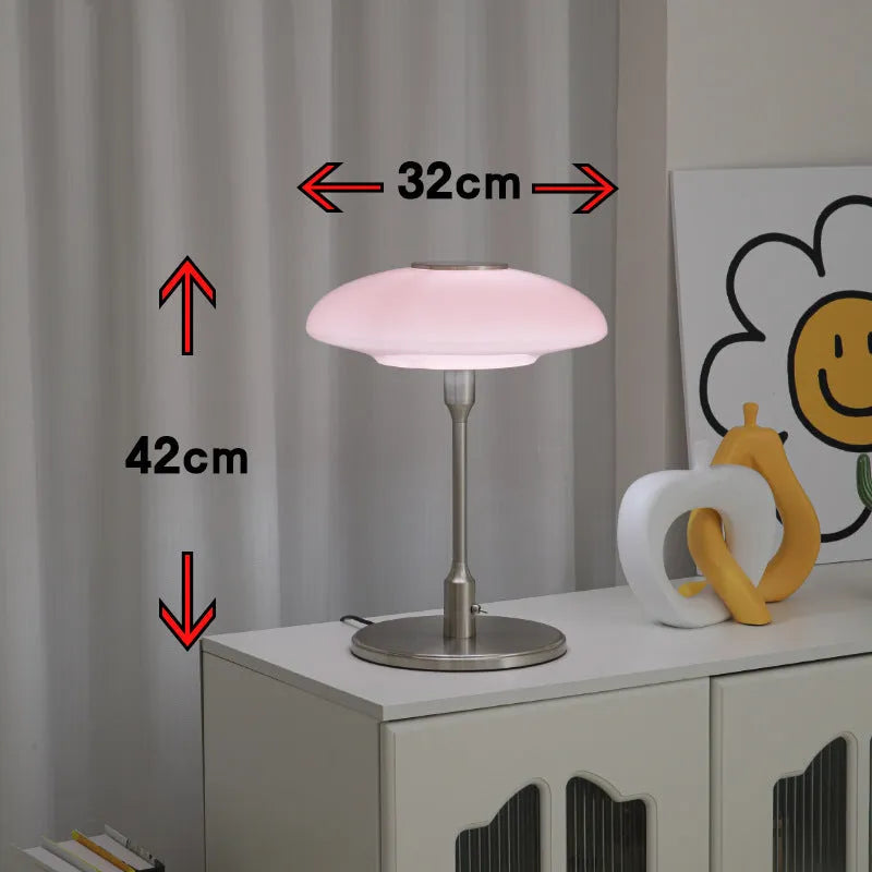 Vintage Korean style bedside atmosphere light in a choice of four colours on a metal lamp holder.