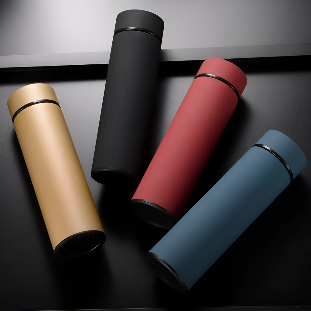 450ml stainless steel vacuum insulated water bottle with copper layer and arrow mouth in multiple colours