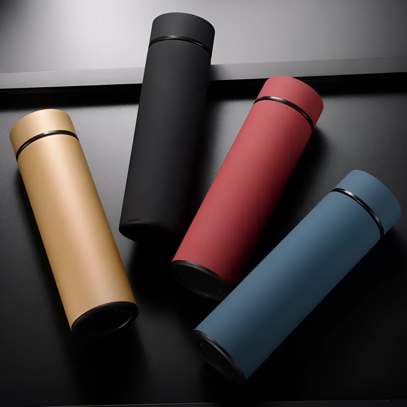 450ml stainless steel vacuum insulated water bottle with copper layer and arrow mouth in multiple colours