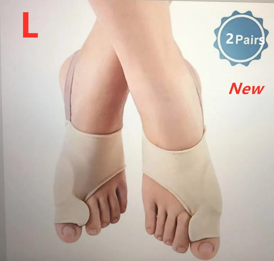 Corrective toe socks with silicone gel toe separator and bunion pad on a stretch fabric base.