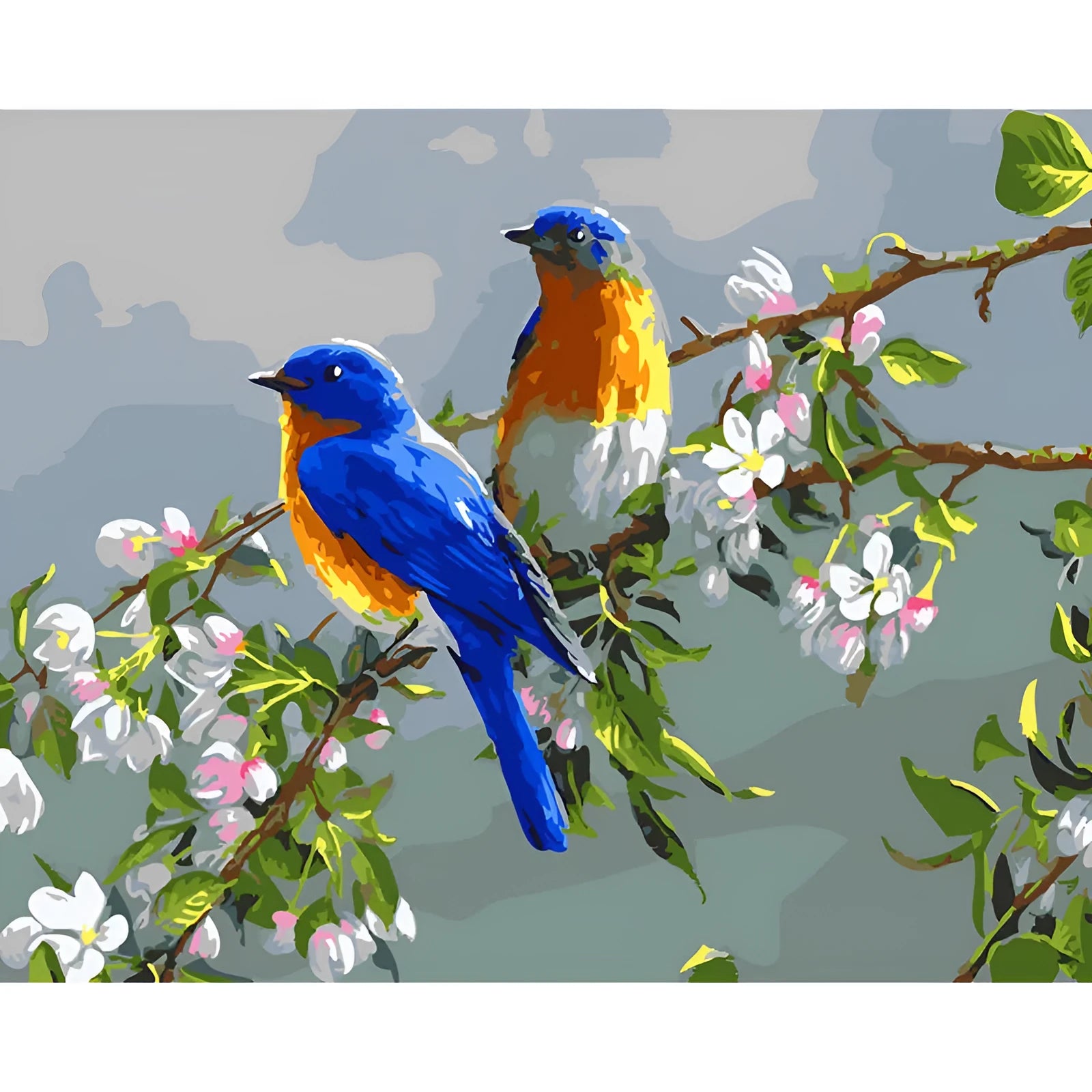 Digital oil painting of animal portrait on linen canvas in idyllic scenery colours