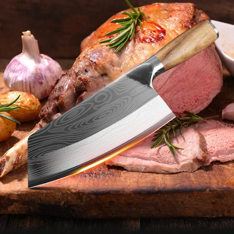 320mm stainless steel kitchen knife with 40cr13 steel blade for kitchen use