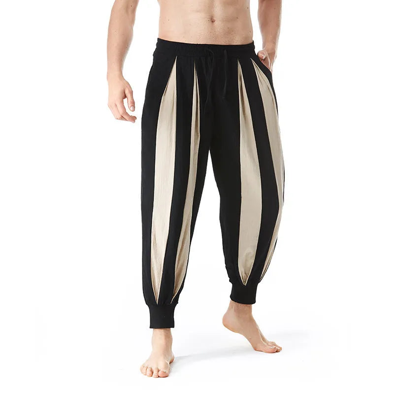 Men's straight-cut casual trousers in four colours with Asian sizing from S to 3XL