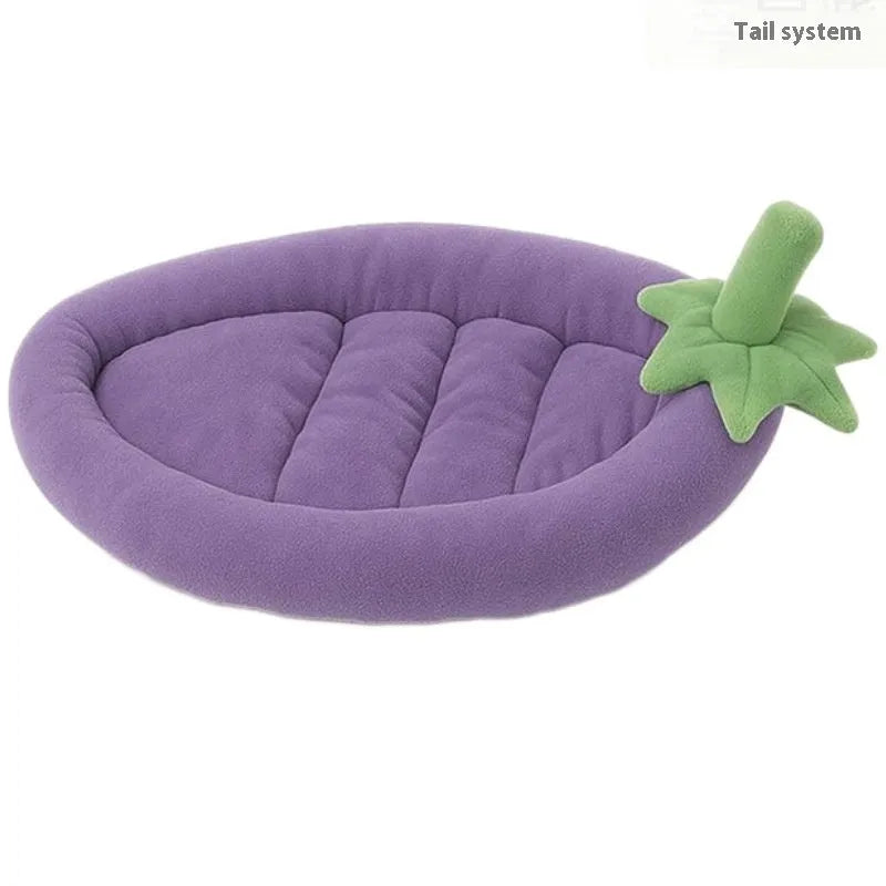 Washable cloth dog mat in brown colour showing removable design with size options from S to XXL