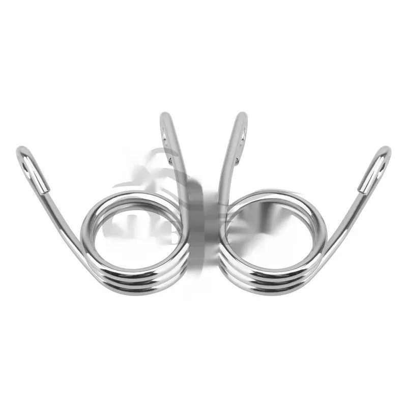 Metal electroplated motorcycle seat cushion spring clip in long round silver option
