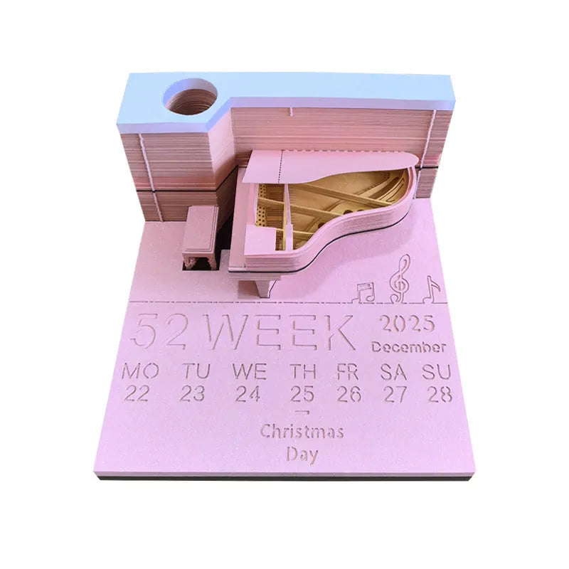 3D sticky note paper carving notepad with tear-off pages and decorative ornament design
