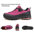 Men's low-top mountain climbing shoes with leather mesh upper and non-slip rubber soles